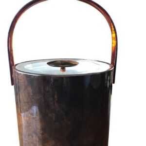 Georges Briard Brown  Ice Bucket with Handle- mid century 70’s great condition